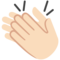 Clapping Hands - Light emoji on Google